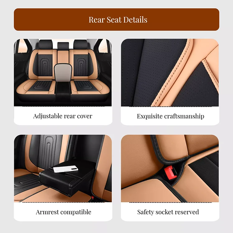 Universal Car Seat Covers with Lumbar Support